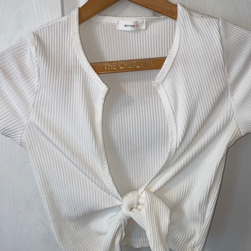 White crop top